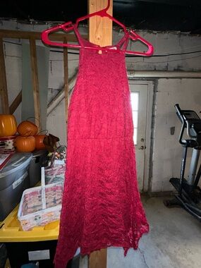 Charlotte Russe Burgundy Lace Halter Top